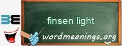 WordMeaning blackboard for finsen light
